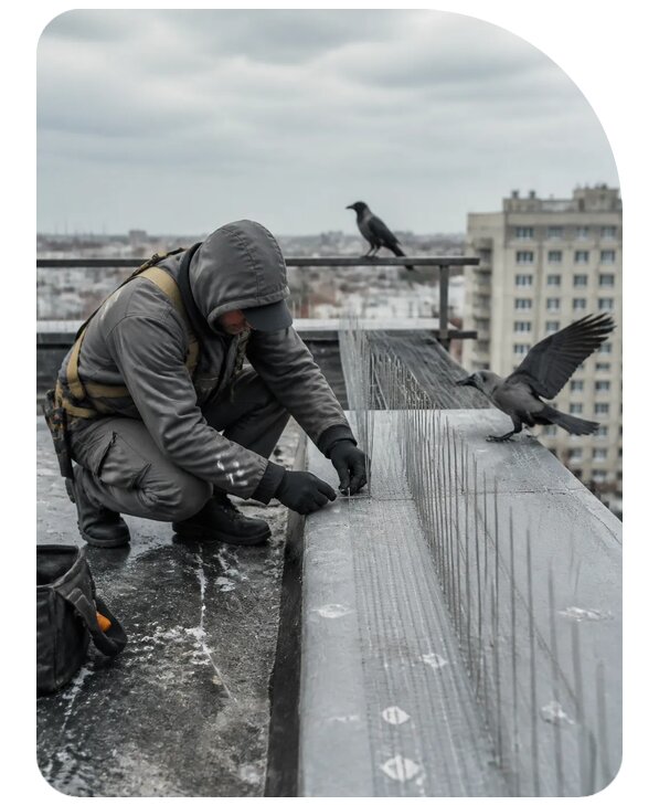 Защита от ворон под ключ в Кемерово по цене от 5203 р. | Сенат-Кмр